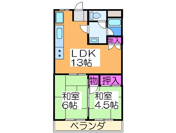 メゾン石濱屋の物件間取画像